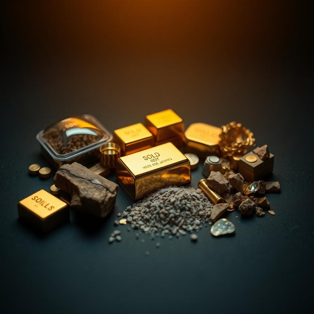 Gold bullion and raw materials
