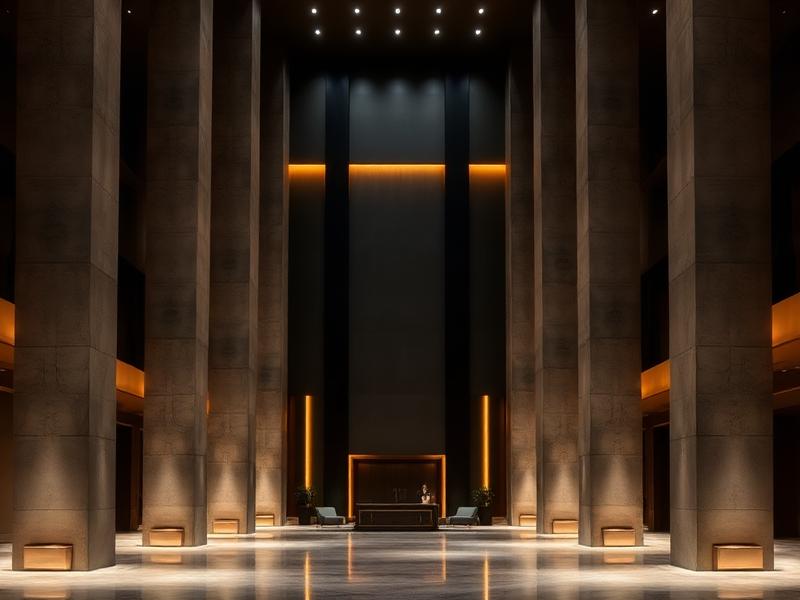 Grand columned lobby